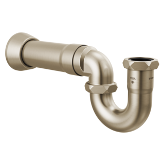 BRIZO 17-Gauge P-Trap with Flange — Brushed Nickel