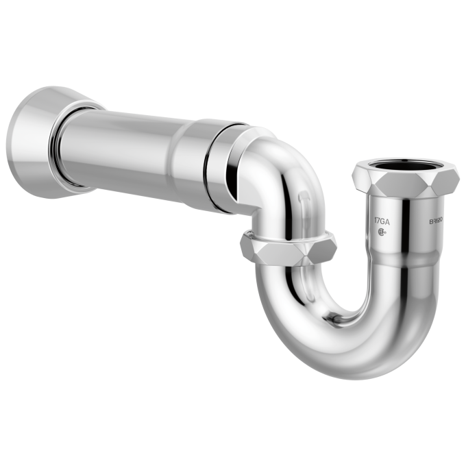 BRIZO 17-Gauge P-Trap with Flange — Chrome