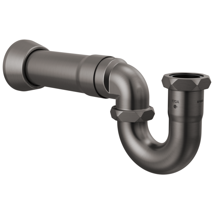 BRIZO 17-Gauge P-Trap with Flange — Luxe Steel