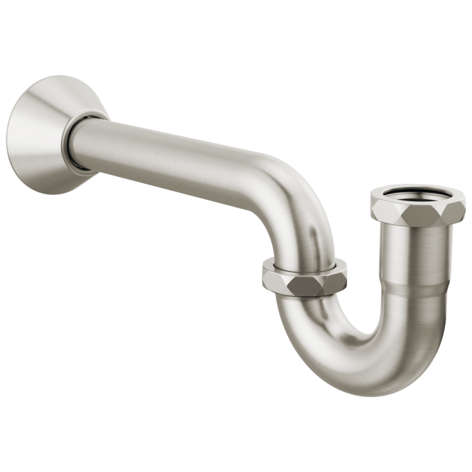 BRIZO 20-Gauge P-Trap with Flange — Brushed Nickel