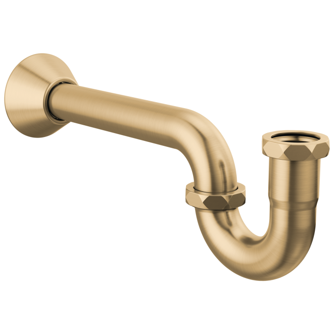 BRIZO 20-Gauge P-Trap with Flange — Luxe Gold