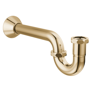 BRIZO 20-Gauge P-Trap with Flange — Polished Gold