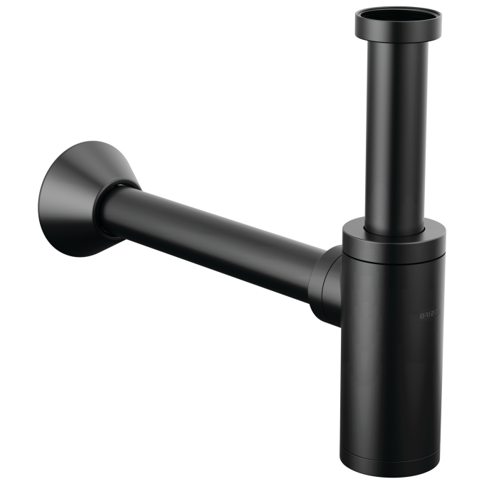 BRIZO Bottle Trap with Flange — Matte Black