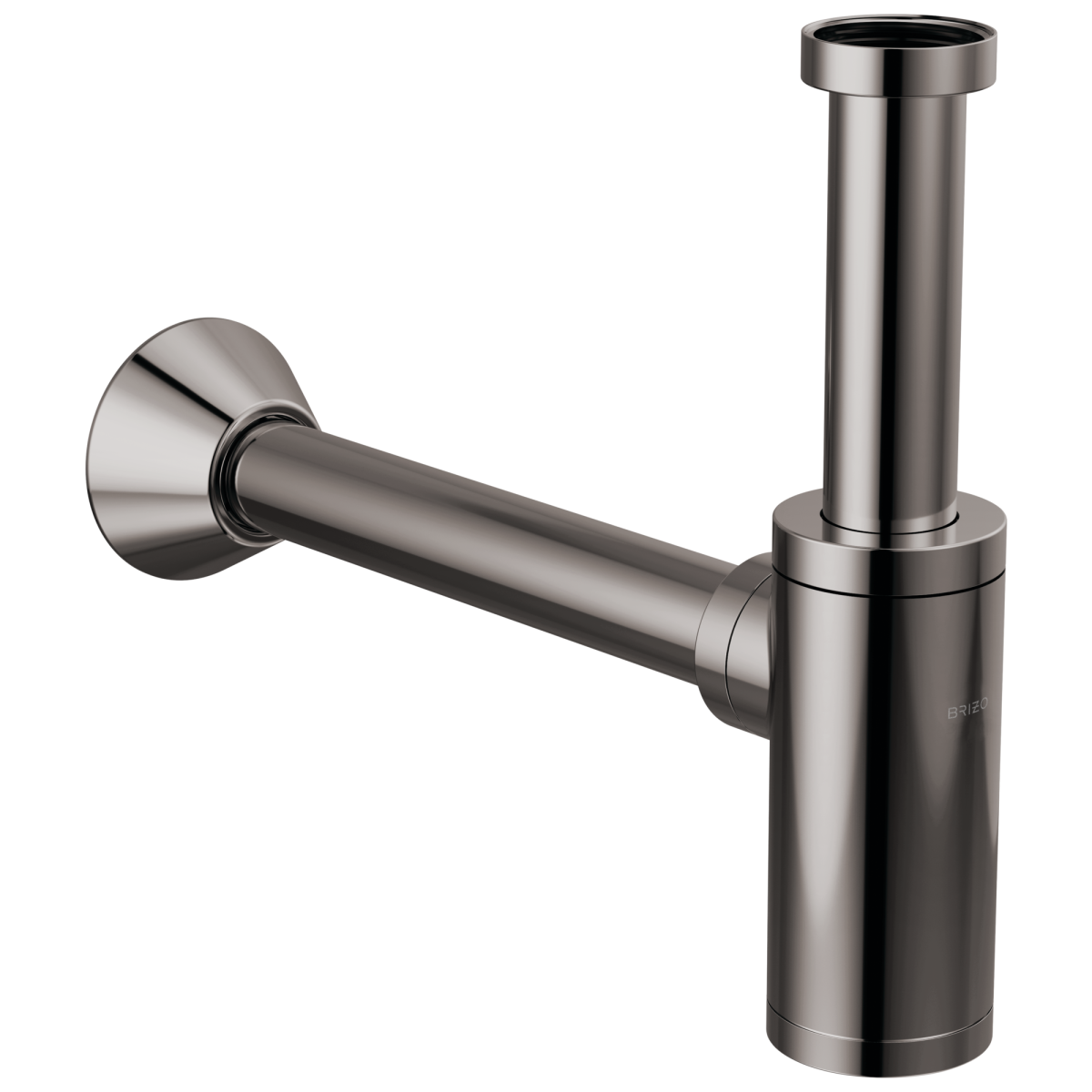 BRIZO Bottle Trap with Flange — Brilliance Black Onyx