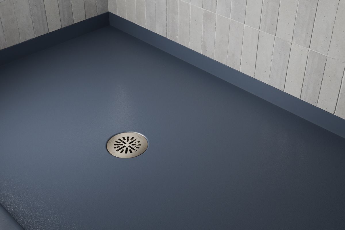 BRIZO 4" Prefab Round Shower Drain — Luxe Nickel
