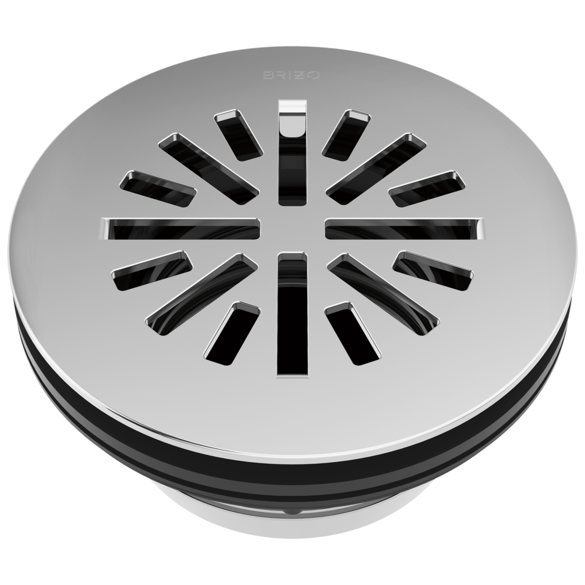 BRIZO 4" Prefab Round Shower Drain — Chrome