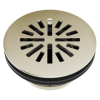 BRIZO 4" Prefab Round Shower Drain — Polished Nickel