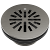 BRIZO 4" Prefab Round Shower Drain — Luxe Steel