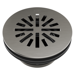 BRIZO 4" Prefab Round Shower Drain — Luxe Steel