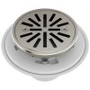 BRIZO 4" Tile-In Round Shower Drain — Brushed Nickel