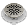 BRIZO 4" Tile-In Round Shower Drain — Brushed Nickel