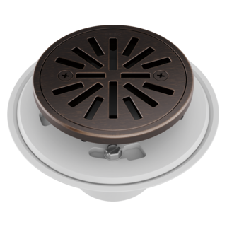BRIZO 4" Tile-In Round Shower Drain — Venetian Bronze