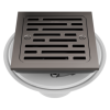 BRIZO 4" Tile-In Square Shower Drain — Brilliance Black Onyx