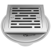 BRIZO 4" Tile-In Square Shower Drain — Chrome
