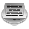 BRIZO 4" Tile-In Square Shower Drain — Chrome