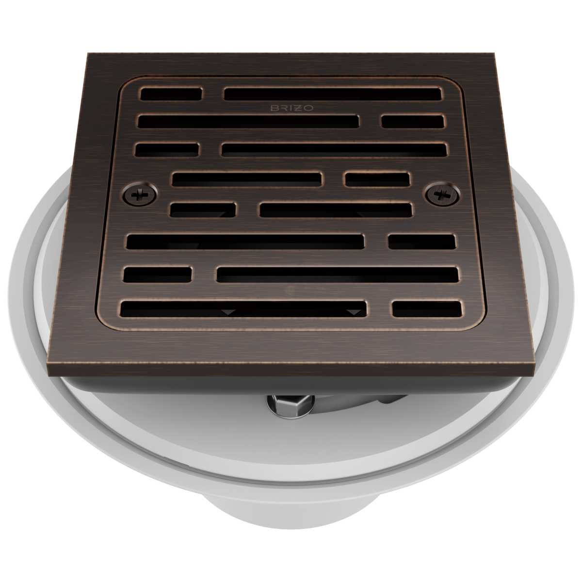 BRIZO 4" Tile-In Square Shower Drain — Venetian Bronze