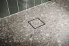 BRIZO 4" Reversible Square Point Shower Drain — Luxe Steel