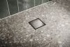 BRIZO 4" Reversible Square Point Shower Drain — Luxe Steel