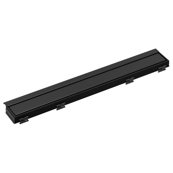BRIZO 24" Reversible Linear Shower Drain Trim — Matte Black