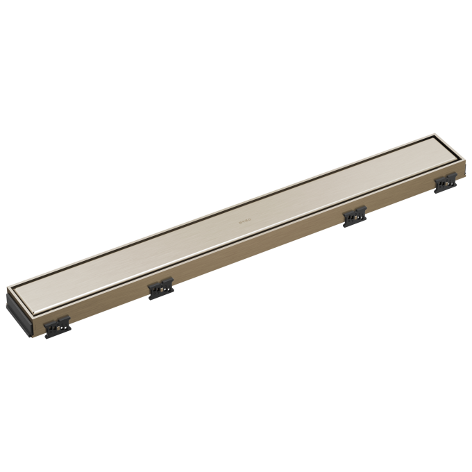 BRIZO 24" Reversible Linear Shower Drain — Brushed Nickel