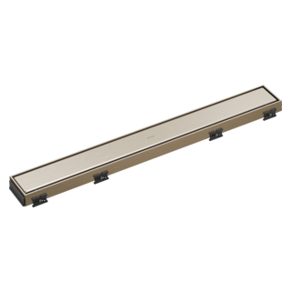 BRIZO 24" Reversible Linear Shower Drain — Brushed Nickel