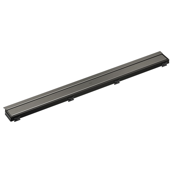 BRIZO 36" Reversible Linear Shower Drain — Luxe Steel