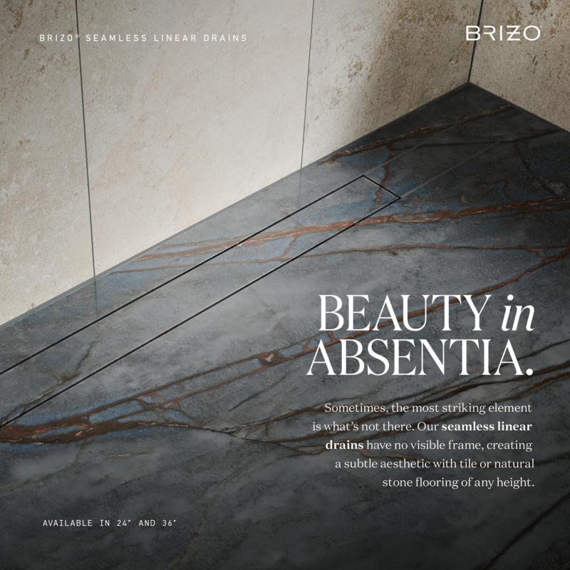 BRIZO 36" Seamless Linear Shower Drain — Not Applicable
