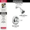 DELTA Foundations Monitor 13 Series Shower Trim — Chrome