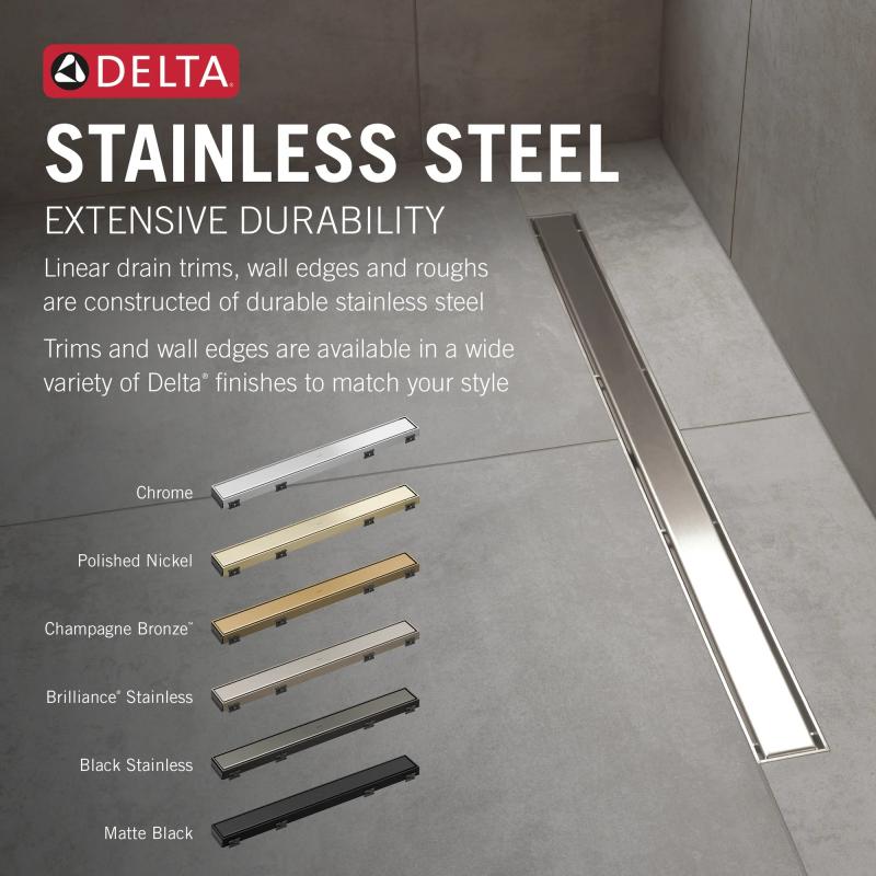 DELTA 36" Linear Shower Drain Rough — Not Applicable