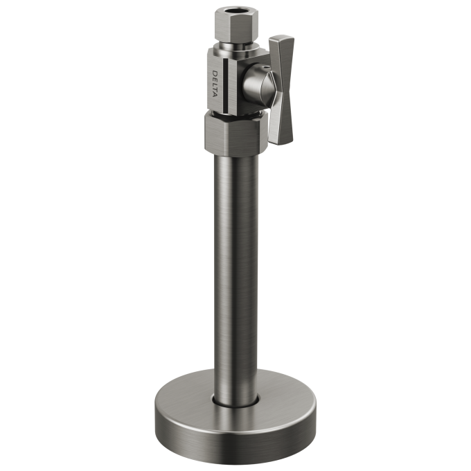 DELTA Straight Supply Stop Valve — Black Stainless