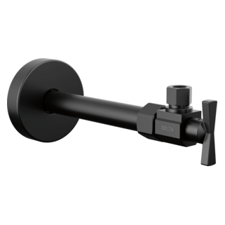 DELTA Angled Supply Stop Valve — Matte Black