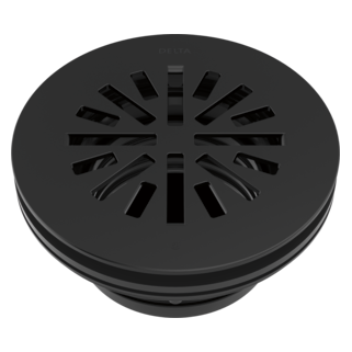 DELTA 4" Prefab Round Shower Drain — Matte Black