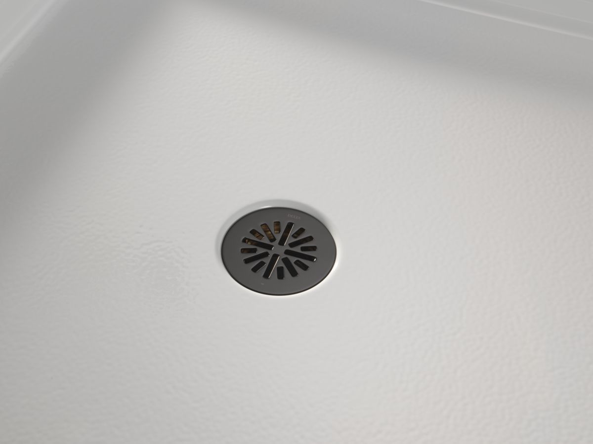 DELTA 4" Prefab Round Shower Drain — Matte Black