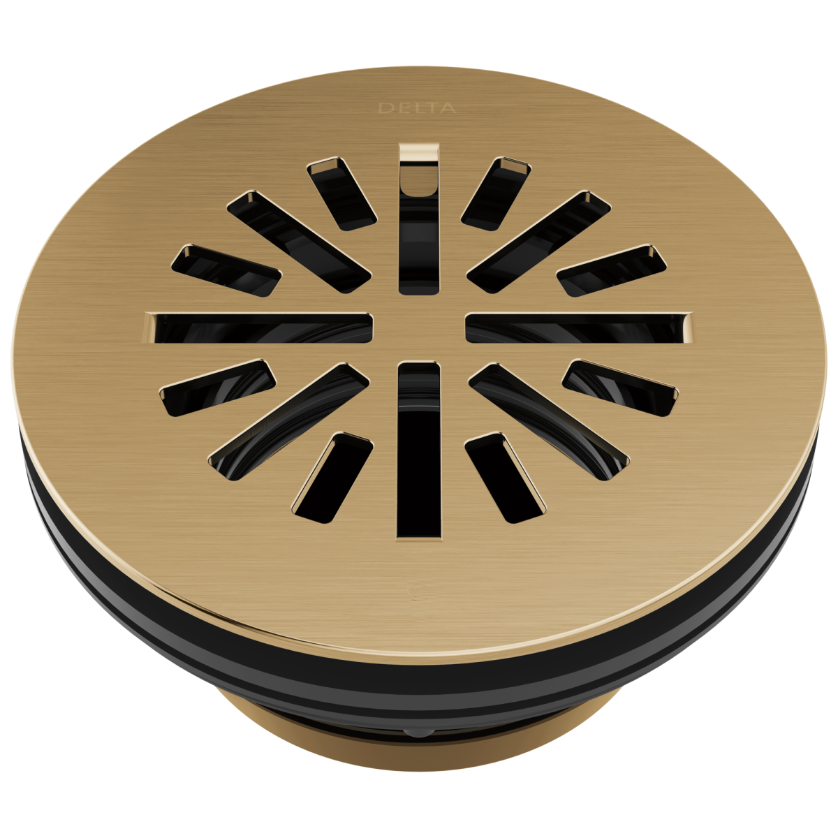 DELTA 4" Prefab Round Shower Drain — Champagne Bronze