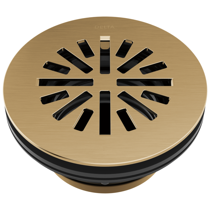 DELTA 4" Prefab Round Shower Drain — Champagne Bronze