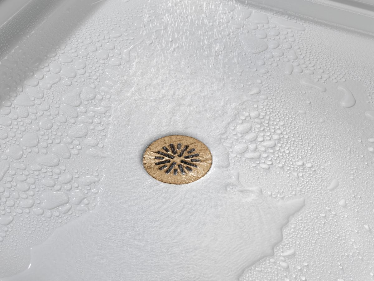 DELTA 4" Prefab Round Shower Drain — Champagne Bronze