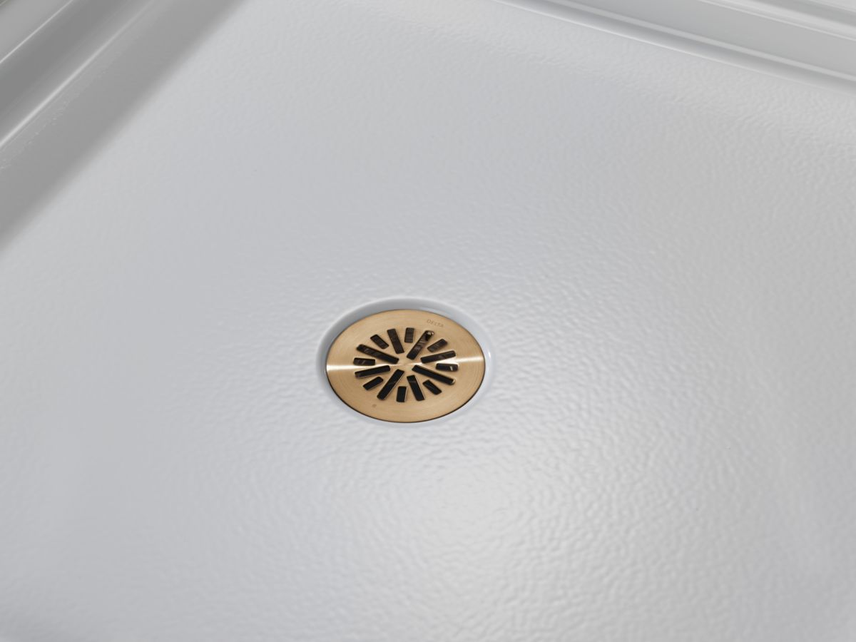 DELTA 4" Prefab Round Shower Drain — Champagne Bronze