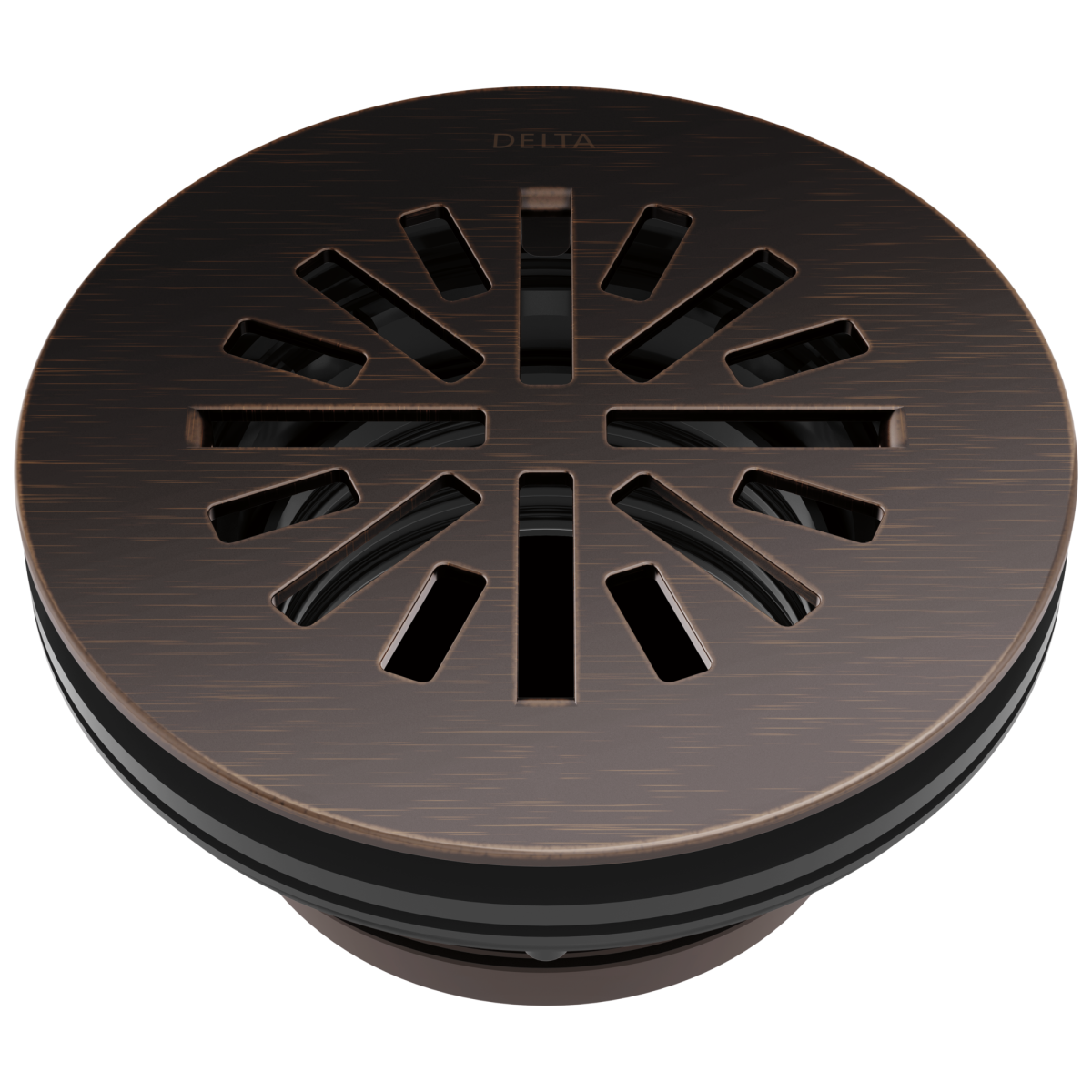 DELTA 4" Prefab Round Shower Drain — Venetian Bronze