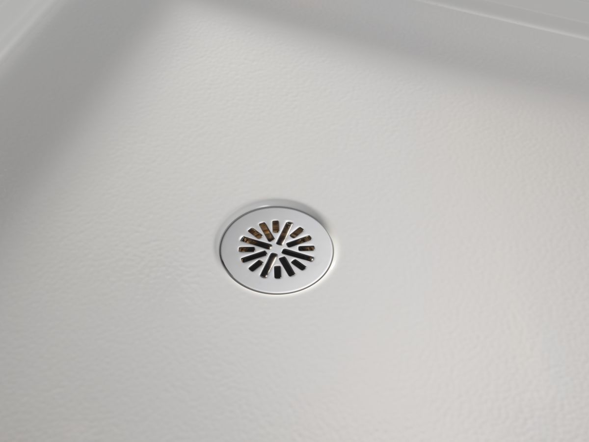 DELTA 4" Prefab Round Shower Drain — Chrome