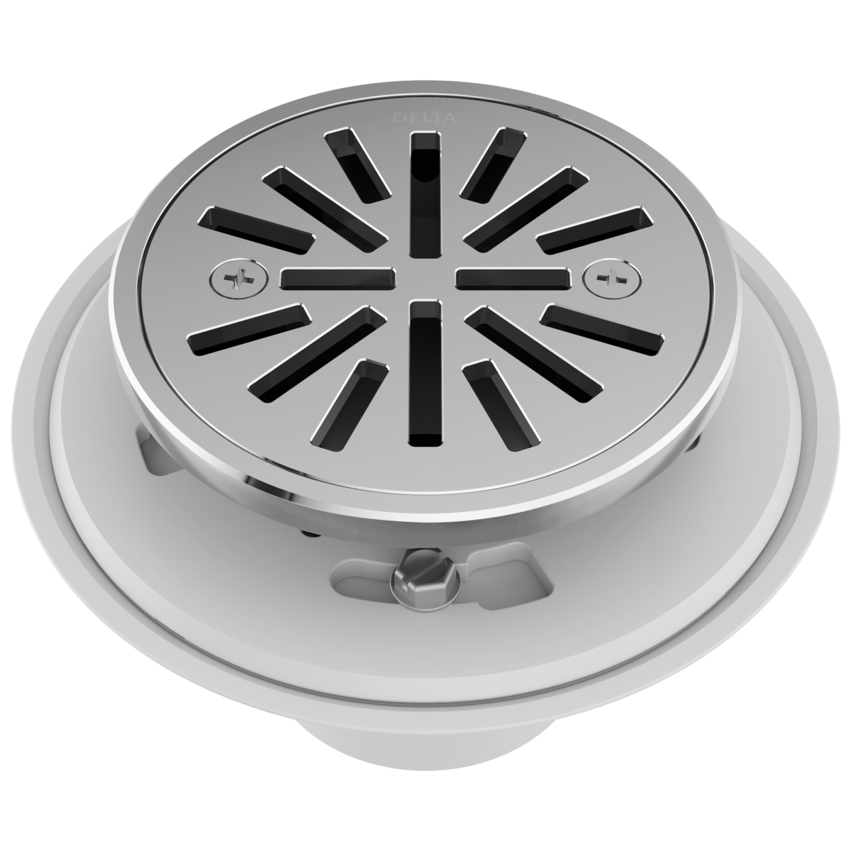 DELTA 4" Tile-In Round Shower Drain — Chrome