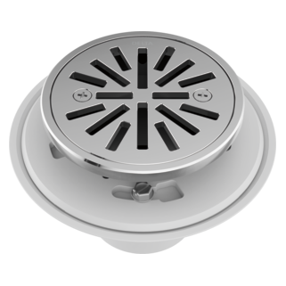 DELTA 4" Tile-In Round Shower Drain — Chrome