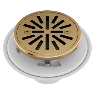 DELTA 4" Tile-In Round Shower Drain — Champagne Bronze