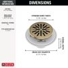 DELTA 4" Tile-In Round Shower Drain — Champagne Bronze