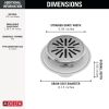 DELTA 4" Tile-In Round Shower Drain — Chrome