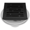 DELTA 4" Tile-In Square Shower Drain — Matte Black