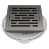 DELTA 4" Tile-In Square Shower Drain — Black Stainless