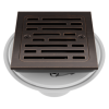 DELTA 4" Tile-In Square Shower Drain — Venetian Bronze
