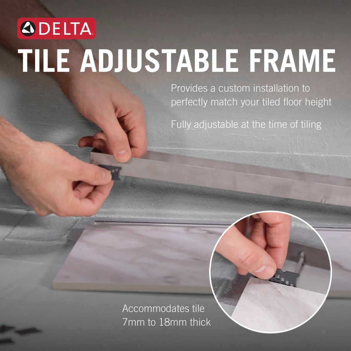 DELTA 24" Reversible Linear Shower Drain Trim — Polished Nickel