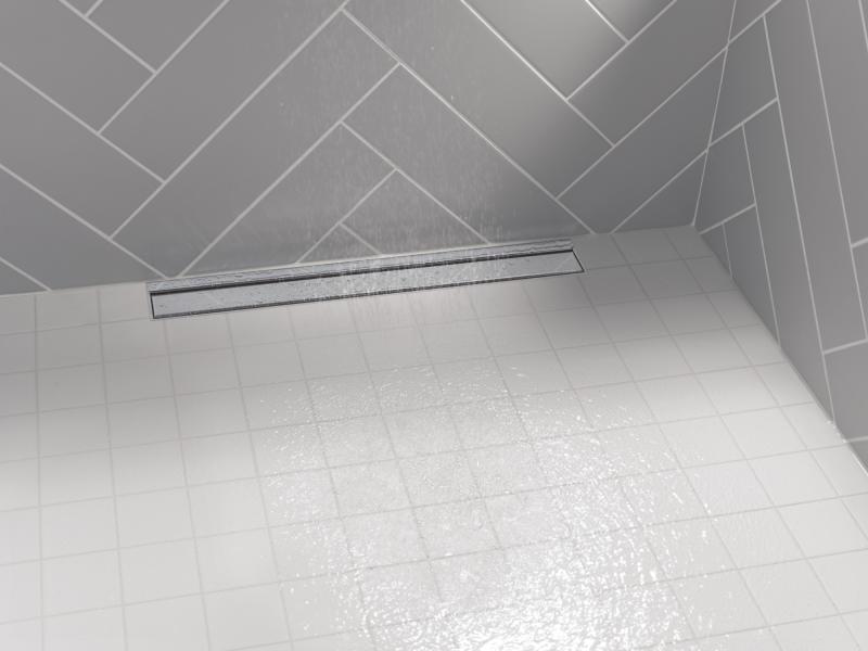 DELTA 24" Reversible Linear Shower Drain Trim — Chrome