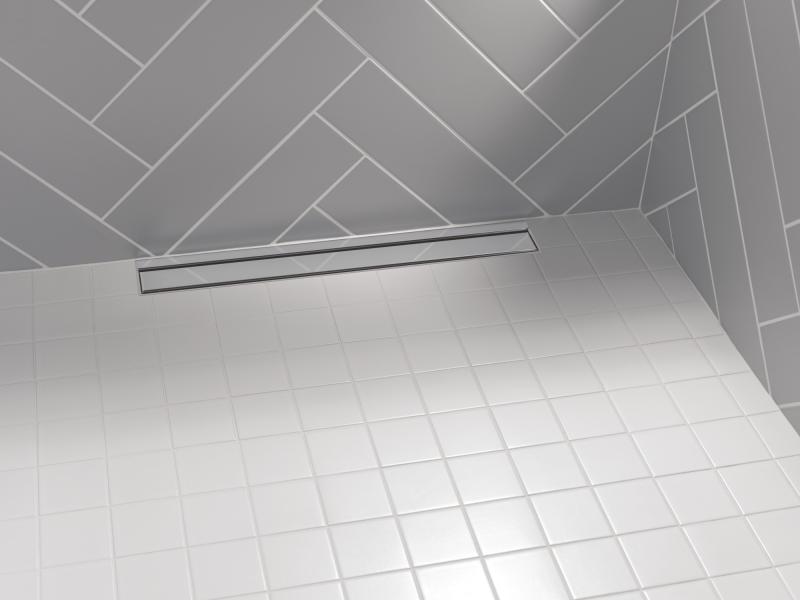 DELTA 24" Reversible Linear Shower Drain Trim — Chrome